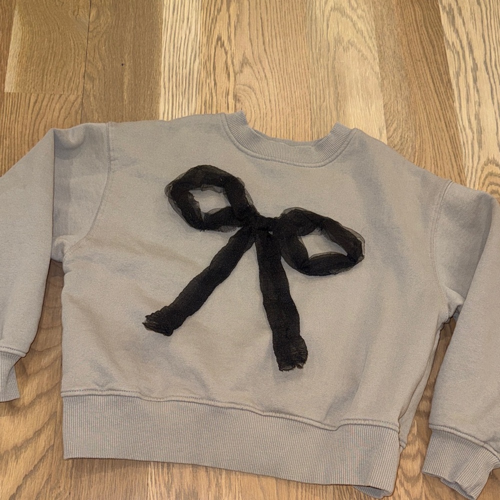 Zara Tulle Bow Sweatshirt